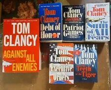 6 Tom Clancy Books - 1 Hardcover, 5 Paperback (see Description For Titles)