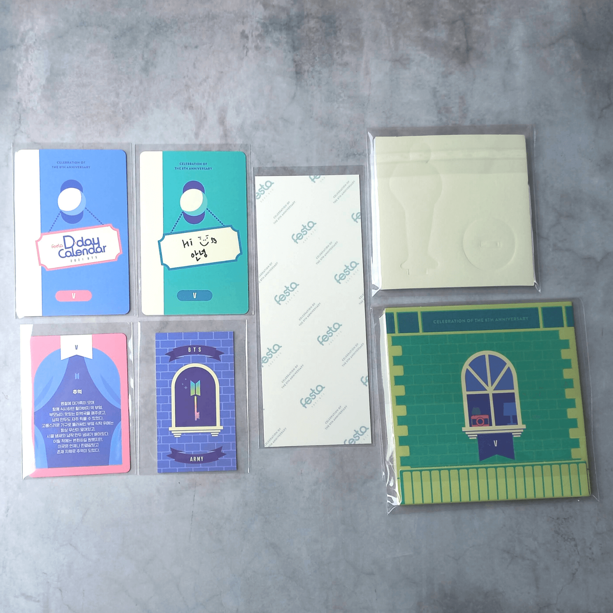 BTS 2021 Festa D-Day Calendar 8th Anniversary Compelete Set - V
