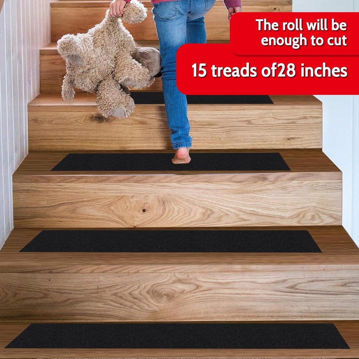Grip Tape - Heavy Duty Waterproof Anti Slip Tape for Stairs and Ramps 4 Inch x 3
