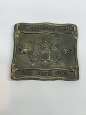 Vintage Brass Bicentennial Belt Buckle 1776-1976 The Great Seal
