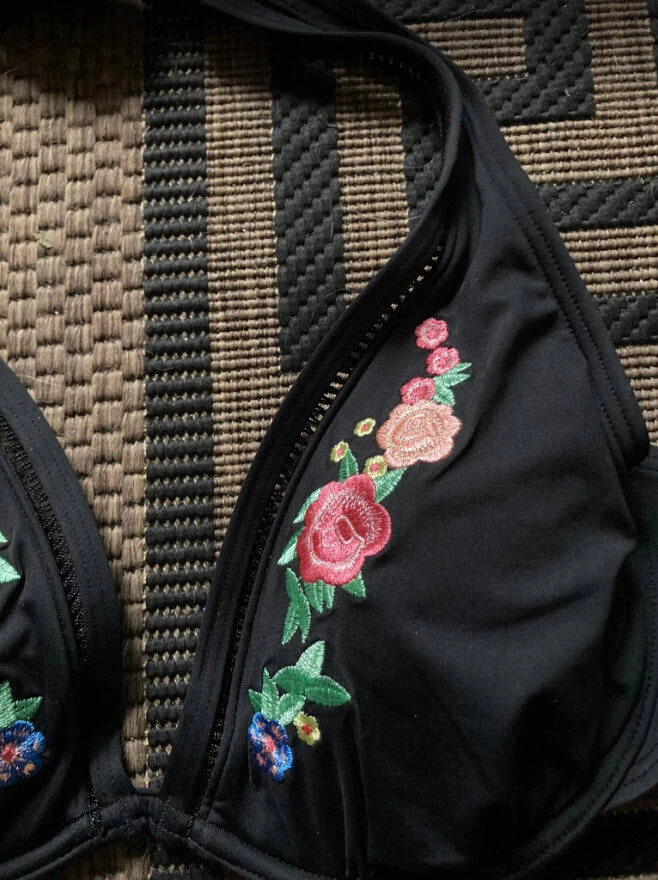 NEU: NECKHOLDER BIKINI MIT BLUMEN BESTICKT 36 38 40 42 F SUNSEEKER 84€ *19114605 - Bild 3 von 4