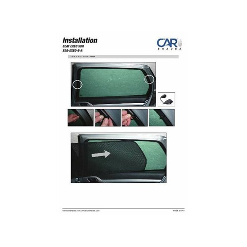 Protector solar para Seat Exeo ST Kombi año 09-14, cubiertas traseras + lunar trasero - Imagen 7 de 12