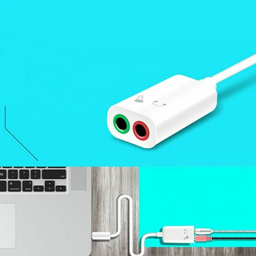 3,5 mm Audio Headset Mikrofon Y Splitter Kabel Adapter TRRS auf 2 TRS für Tab... - Bild 2 von 5