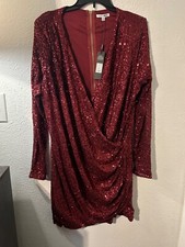 Fashion Nova’s Sadie Sequin Mini Dress - Red- New with Tags (Size 2X)
