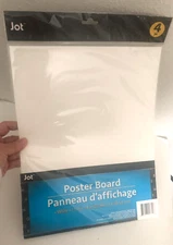 NEW Pkg 4 JOT POSTER Art BOARD SHEETS  11X14 WHITE School Home Office Craft