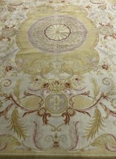 9x12ft Aubusson Needle Point Wool Hand Crafted Area Rug Rare L Grey  Elegant.