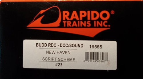 Rapido #16565 Budd Rail Diesel Car (RDC) PH1b New Haven#23 NEW IN BOX SND/DC/DCC - Picture 4 of 4