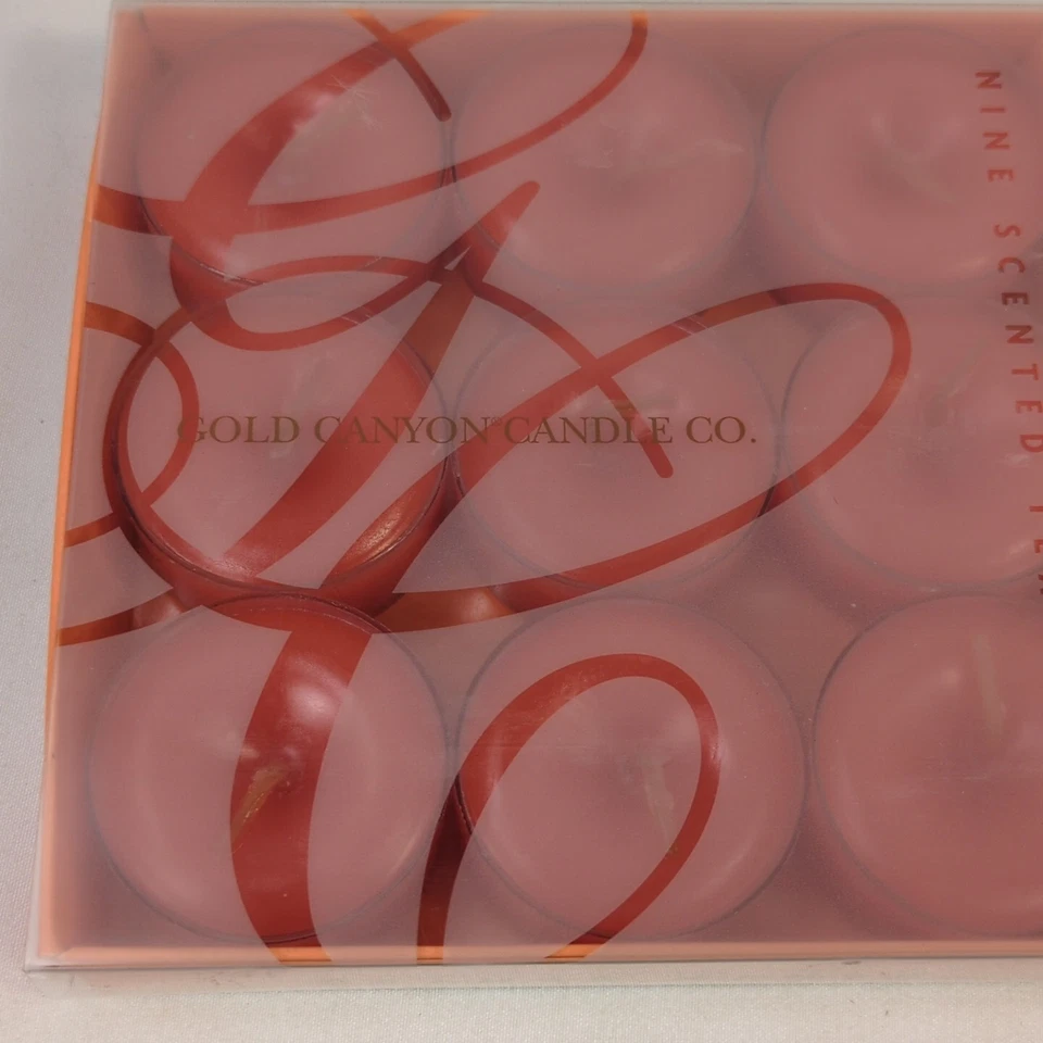 Gold Canyon Candle Co - Caja de 9 Tealights Perfumados - MANGO NARANJA - Retirado Nuevo de Lote Antiguo Foto 2 de 4