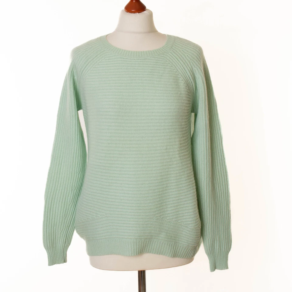 Pull femme 100 % cachemire vert cachemire taille 36 12033 - Photo 1/4
