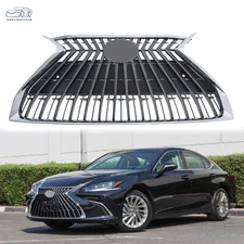 Plastic Upper Grille For 2023 Lexus ES350 Chrome W/o Camera Holes W/ Sensor Hole