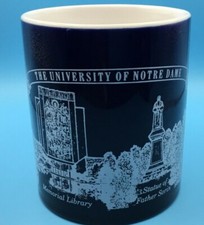 The University of Notre Dame Blue Cup w/White Scene Sacred Heart Basilica Admin