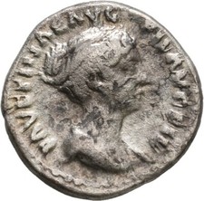 Rome Denarius Faustina II  Silver 18mm / 2.9g Genuine Coin #SPG425