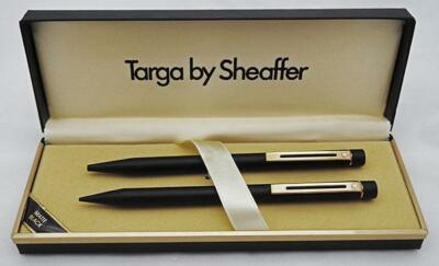 Sheaffer Targa 1003 (Early) Ballpoint Pencil Set - Matte Black GT, .9mm (NOS)