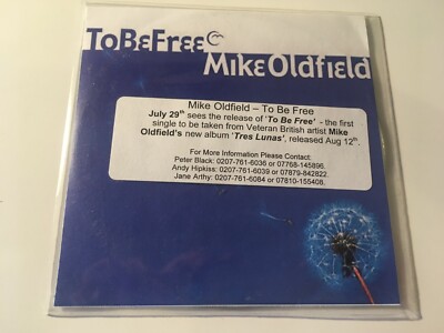 Mike Oldfield RARE 2trk PROMO CD To Be Free / Pumpin Dolls [RADIO EDITS]
