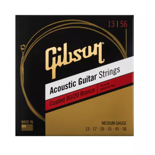 Gibson Coated 80/20 Bronze Acoustic Strings .013-.056