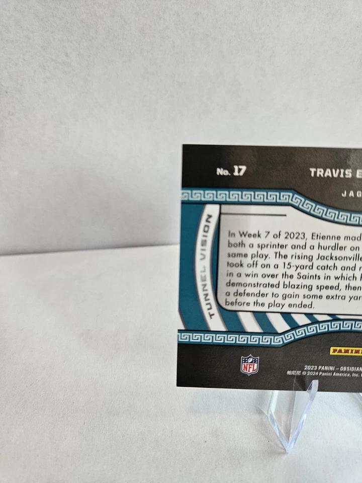23 Panini Obsidian Travis Etienne Jr.  1/1  Tunnel Vision No. 17 - Image 4 of 4
