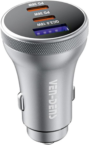 Car Charger 90W USB C, QC5.0 PD3.0 Fast Charging, 3-Port 36W+36W+18 with Cable - 第 4/7 張圖片