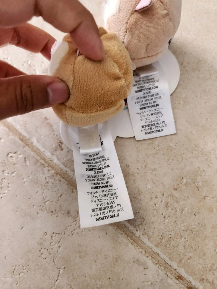 Disney Store 2.5"L Chip & Dale Ufufy Mini Plush Set New  - Image 2 of 4