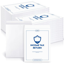 Engrowtic 100 Pcs Income Tax Return Envelopes 9x12" Open End for Tax Preparers