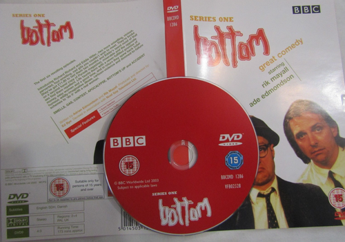 BOTTOM SERIES ONE DVD. NUR DISC UND ARTWORK. PORTOFREI. ECO. SPAREN SIE £££'S
