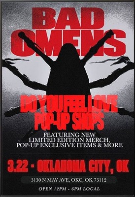 Bad Omens Mar 22 2026 Paycom Center Oklahoma City OK Tour Poster
