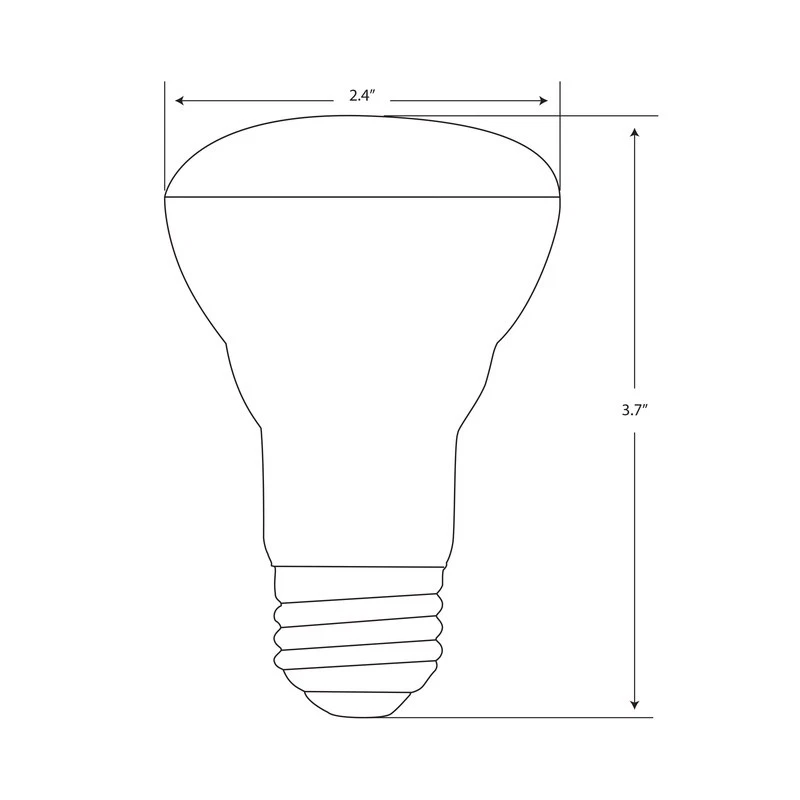 Dimmable R20 LED Light Bulbs 5W 45W Equivalent 3 Pack Soft White Energy Star New - Image 4 of 4