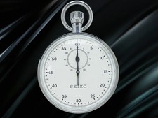 Seiko 7 Jewels Ref.90-5030 Cal.9011S ACRP Plated Case White Dial Manual Stopwatc