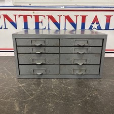 Vintage Craftsman Manufacturing Industrial Metal 8 Drawer Small Parts Cabinet