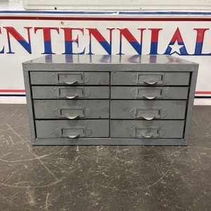 Vintage Craftsman Manufacturing Industrial Metal 8 Drawer Small Parts Cabinet