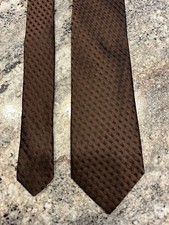ALTEA MILANO 100 SILK TIE BROWN NECKTIE HANDMADE IN ITALY