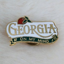 Georgia On My Mind Souvenir Enamel Lapel Pin Georgia On My Mind Souvenir Enamel Lapel Pin