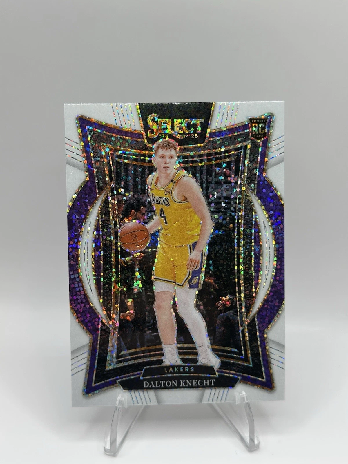 2024-25 Panini Select - Concourse Dalton Knecht #91 White Sparkle Prizm SSP (RC)