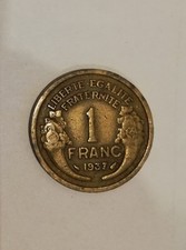 Moneda francesa de 1 franco 1937
