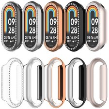 Single Row Diamonds Protective Case Watch Protect Cover for Mi Band 10/10NFC