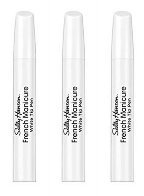 3 Sally Hansen French Manicure WHITE TIP Pen  NO BOX (#21)