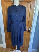 Ladies Shirt Dress by MANGO Size EUR S Navy Blue NWT