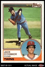 1983 Topps #33 Jack O'Connor Twins 8 - NM/MT