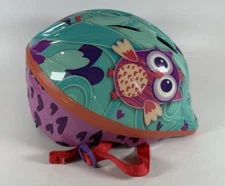 Schwinn Kids Bike Helmet Owl Design Pink Teal Purple Hearts Adjustable Strap