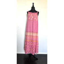 Spell And The Gypsy Utopia Dress M Strappy Flowy Sundress Flamingo Cottagecore