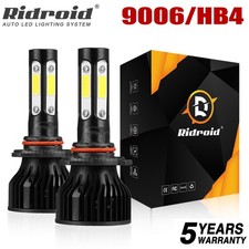 RIDROID 9006 LED Headlight Bulb Conversion Kit Low Beam White Super Bright 6500K