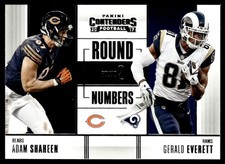 2017 Panini Contenders Round Numbers Adam Shaheen/Gerald Everett Rookie Chicago