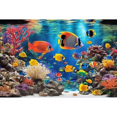 Under The Sea Aquarium Background Various Tropical Fish Breeding Aquariums Te...