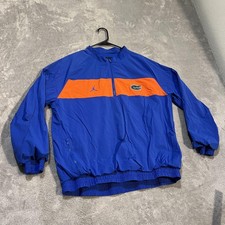 Florida Gators Jacket Mens Large Blue NCAA Basketball Jordan Pullover 1/4 Zip