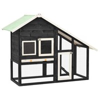 Vidaxl Kaninchenstall Grau Und Weiß 140X63X120 Cm Tanne Massivholz Neu