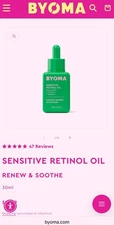 BYOMA Sensitive Retinol Oil 1.01oz 30ML NWOB viral skincare