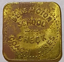 Louisville, Kentucky - Blue Motor Coach Lines School Check 5¢ Brass KY 510 BD