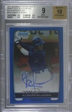 2012 Bowman Draft Chrome Picks Blue Refractor Albert Almora BGS 9 MINT Auto 8p8