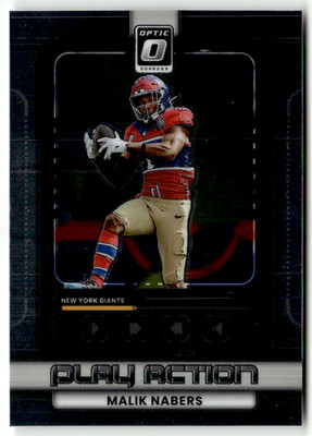 Panini 2025 Donruss Optic NFL No. 14 Malik Nabers Play Action Base