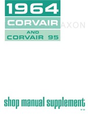 1964 Chevrolet Corvair and Monza Shop Manual Supplement Repair Service Corvan