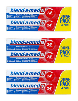 Blend-a-med Classic Zahnpasta Zahncreme Doppel-Pack , 6x75ml EAN8006540947319